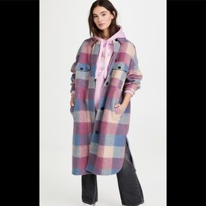 Isabel Marant Étoile Fontizi Blanket Coat Rosewood